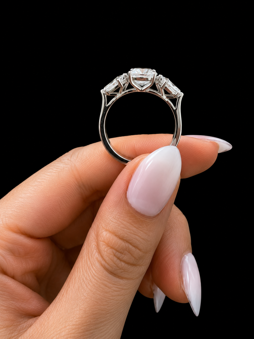 2.0ct Oval Cut Three Stone Engagement Ring