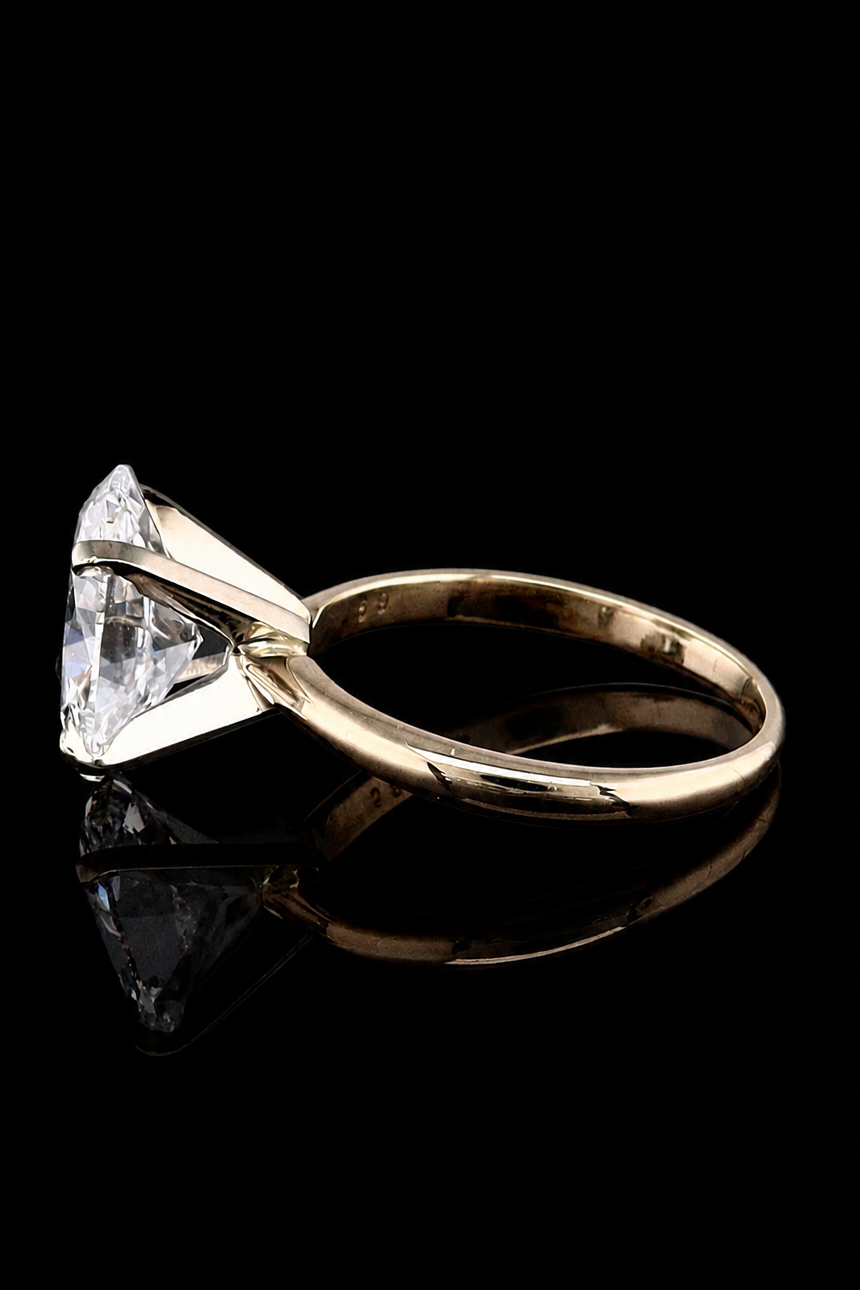 3.01ct Oval Cut Solitaire Lab Grown Engagement Ring