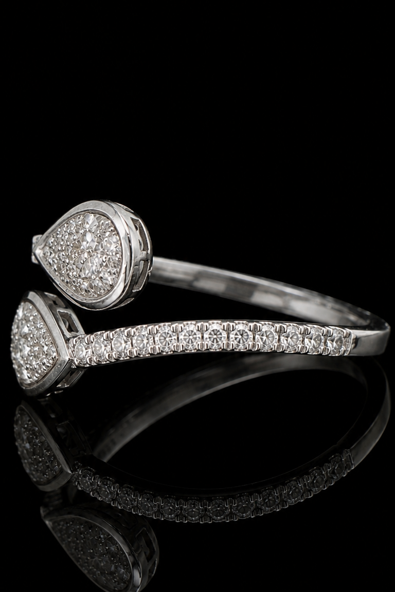 1.20ct Pear Cut Bezel Lab Grown Engagement Ring