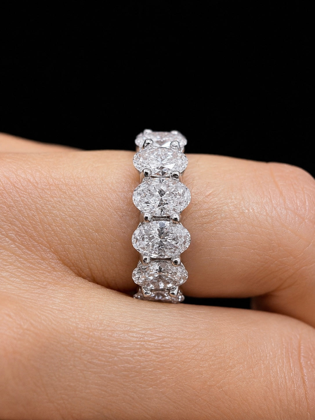 6.0ct Oval Cut Lab Grown Eternity Band