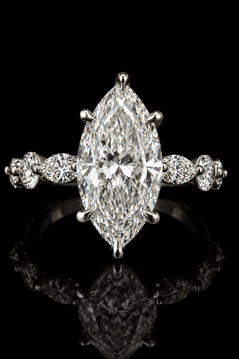2.50ct Marquise Cut Lab Grown Engagement Ring