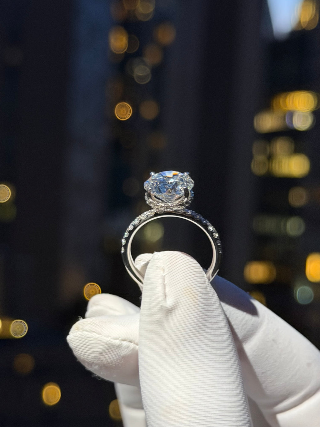 3.02ct Round Lab Grown Engagement Ring
