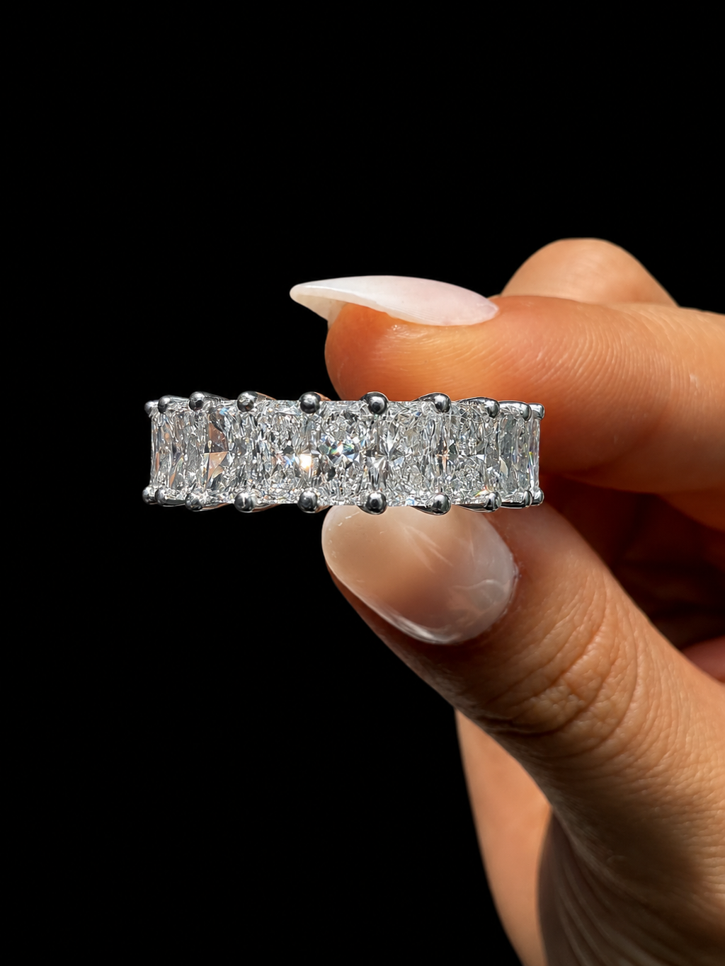 6.50ct Radiant Cut Lab Grown Eternity Band
