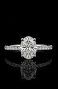 3.02ct Oval Lab Grown Engagement Ring
