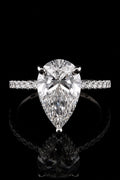4.26ct Pear Shape Lab Grown Engagement Ring