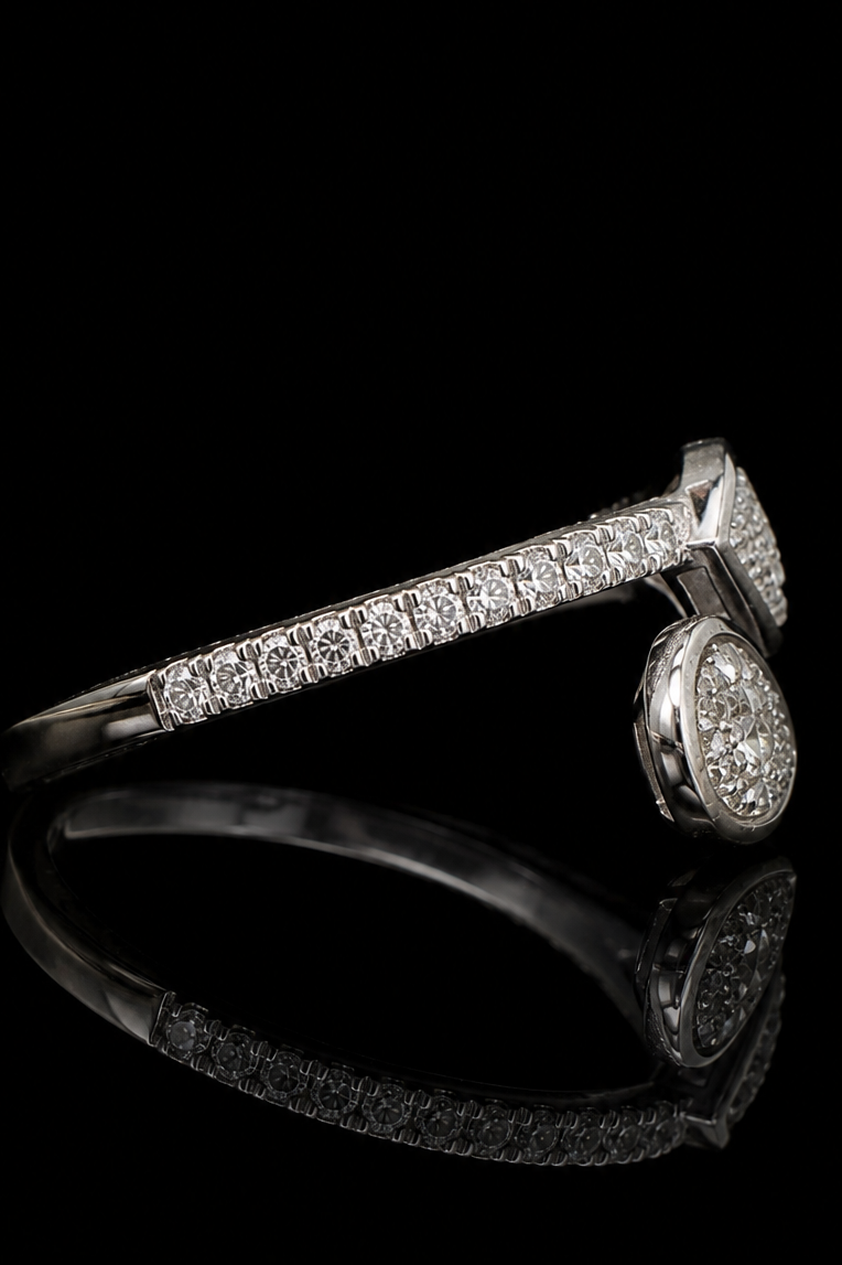 1.20ct Pear Cut Bezel Lab Grown Engagement Ring