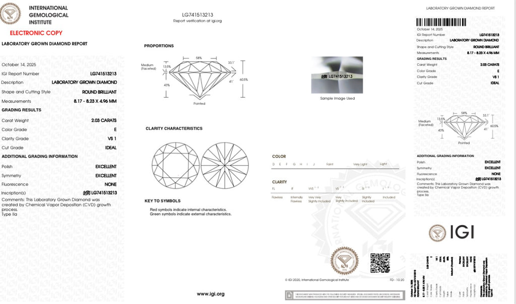 2.03 Round Lab Grown Ring