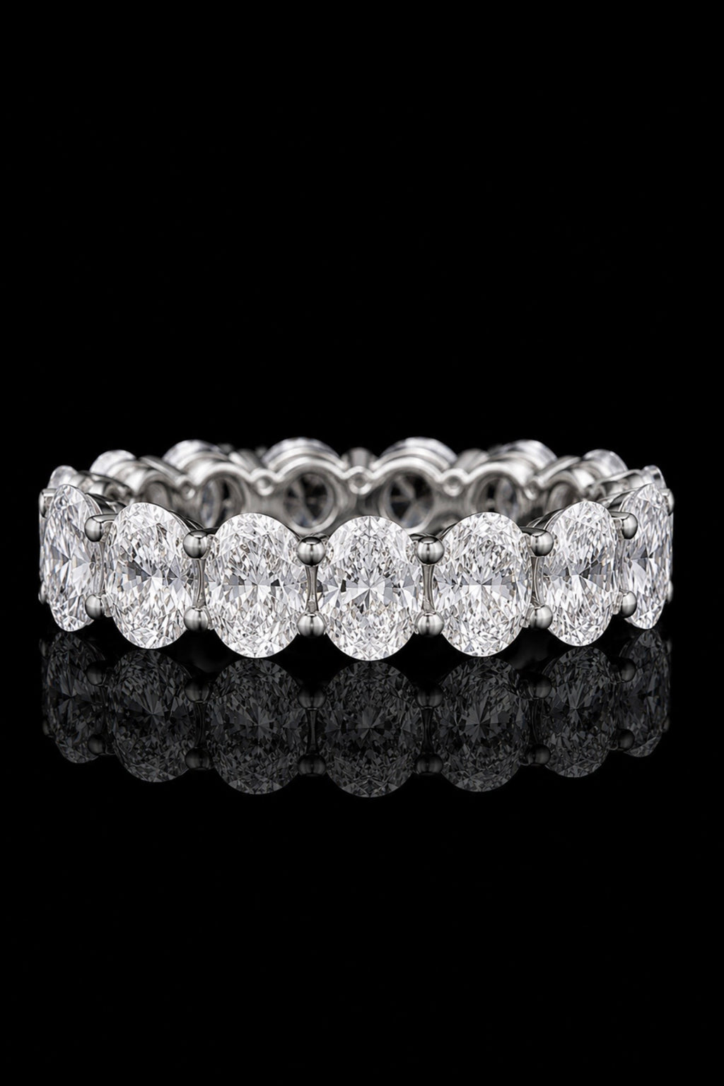 6.70ct Oval Cut Lab Grown Eternity Band
