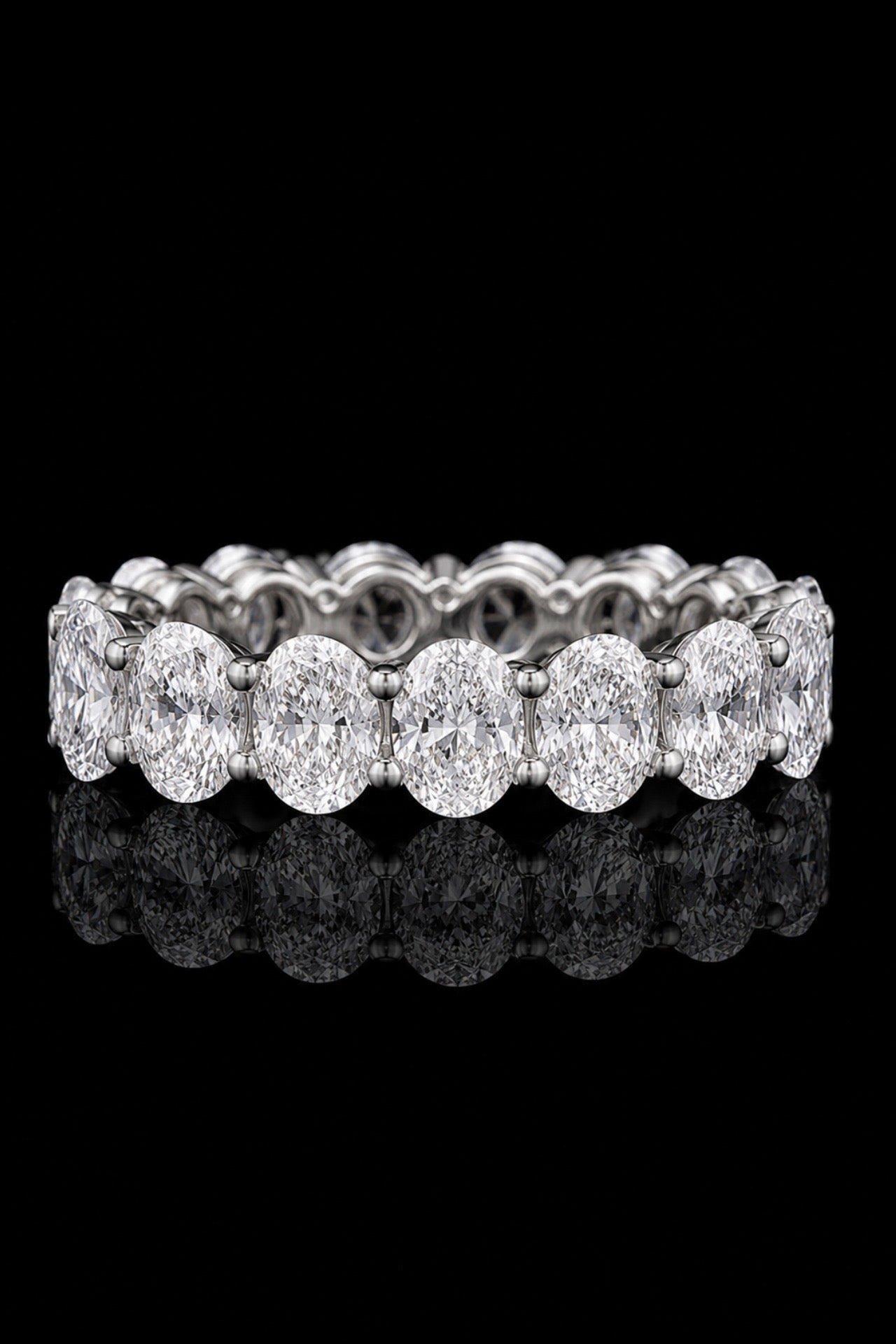6.70ct Oval Cut Lab Grown Eternity Band