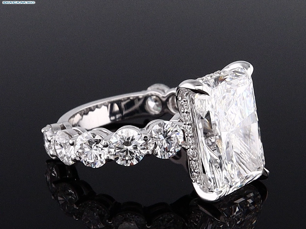 4.06ct Radiant Cut Lab Grown Ring