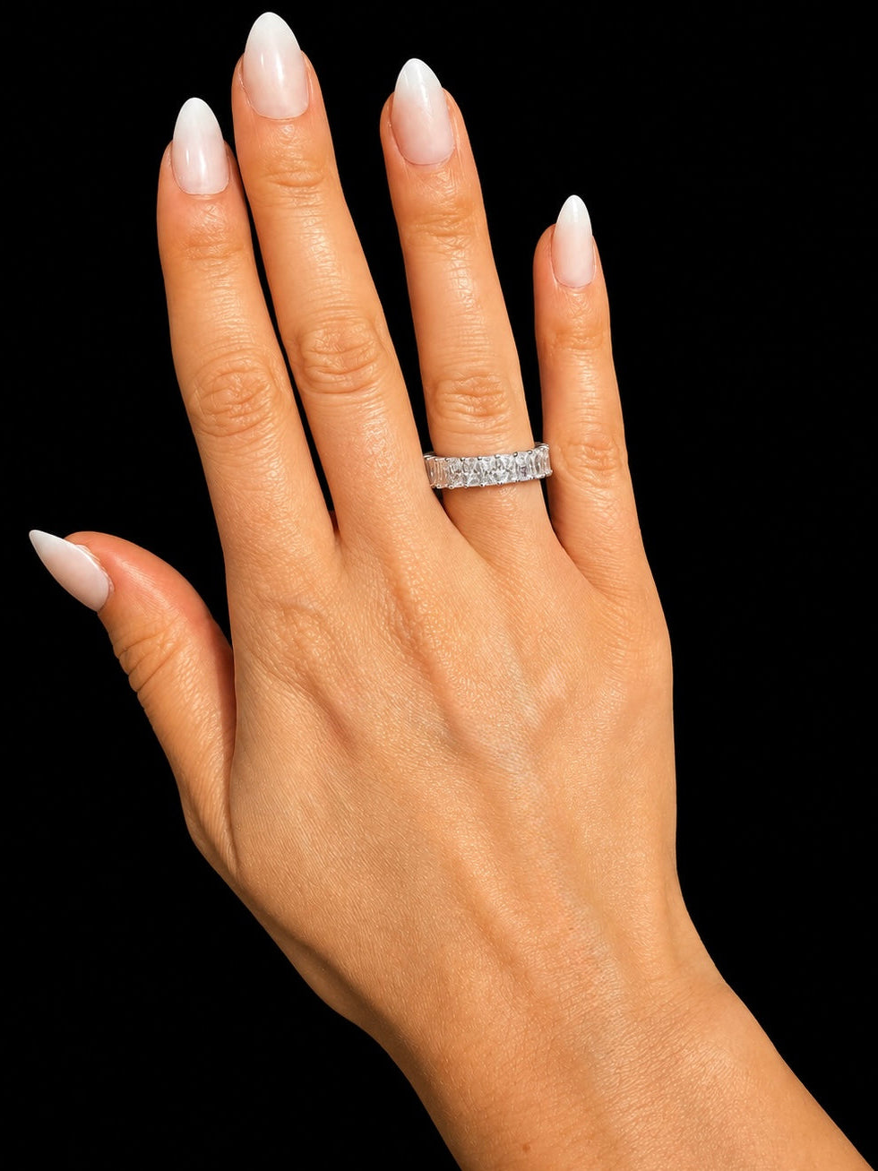 6.50ct Radiant Cut Lab Grown Eternity Band