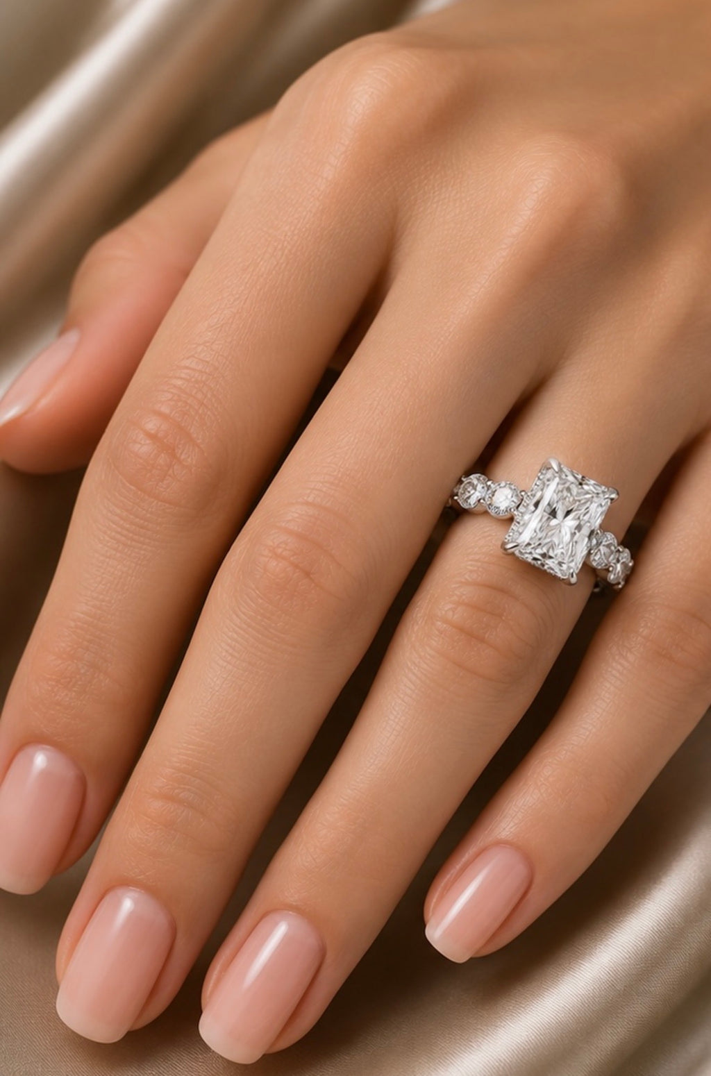 4.06ct Radiant Cut Lab Grown Ring