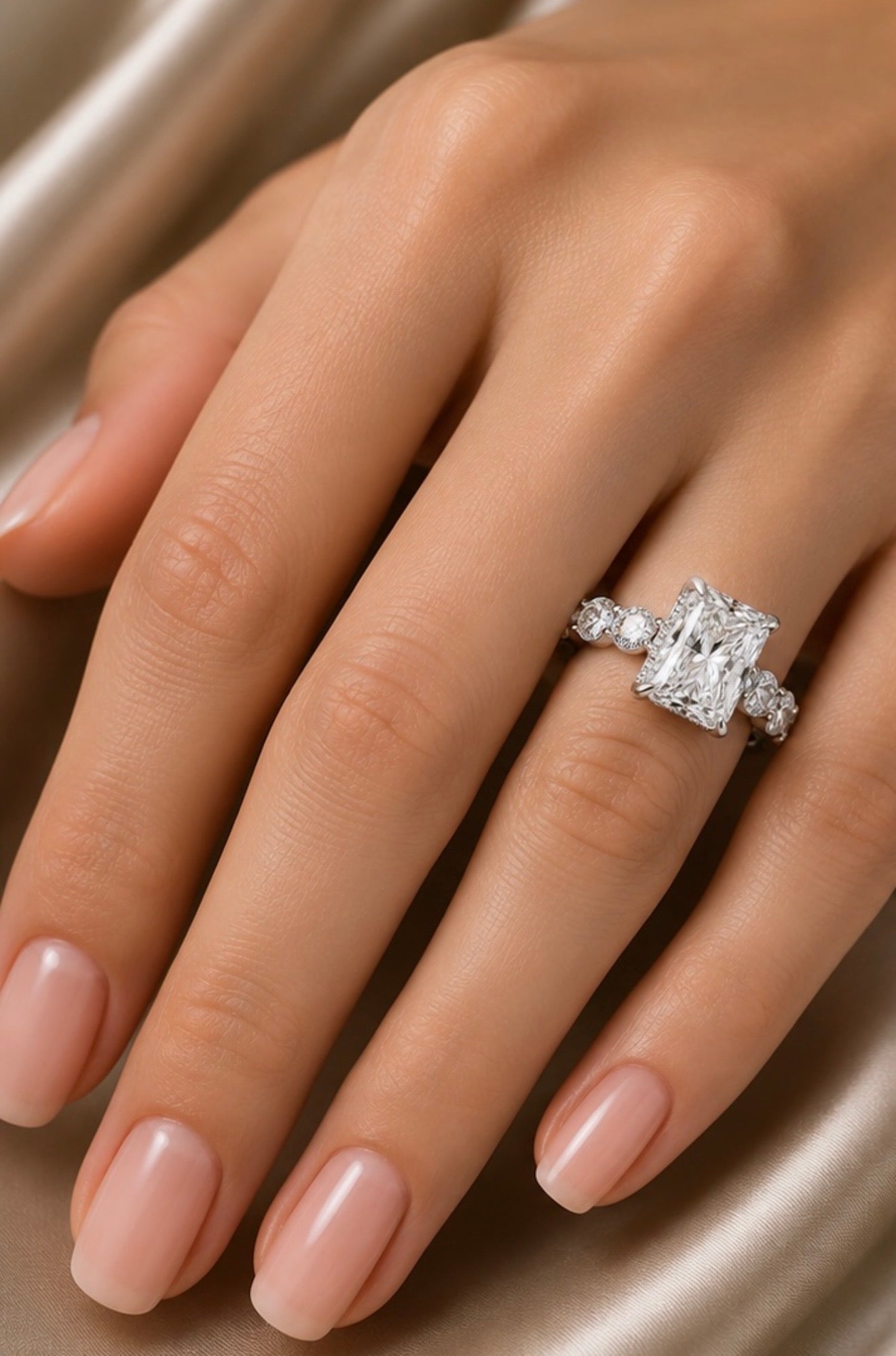 4.06ct Radiant Cut Lab Grown Ring