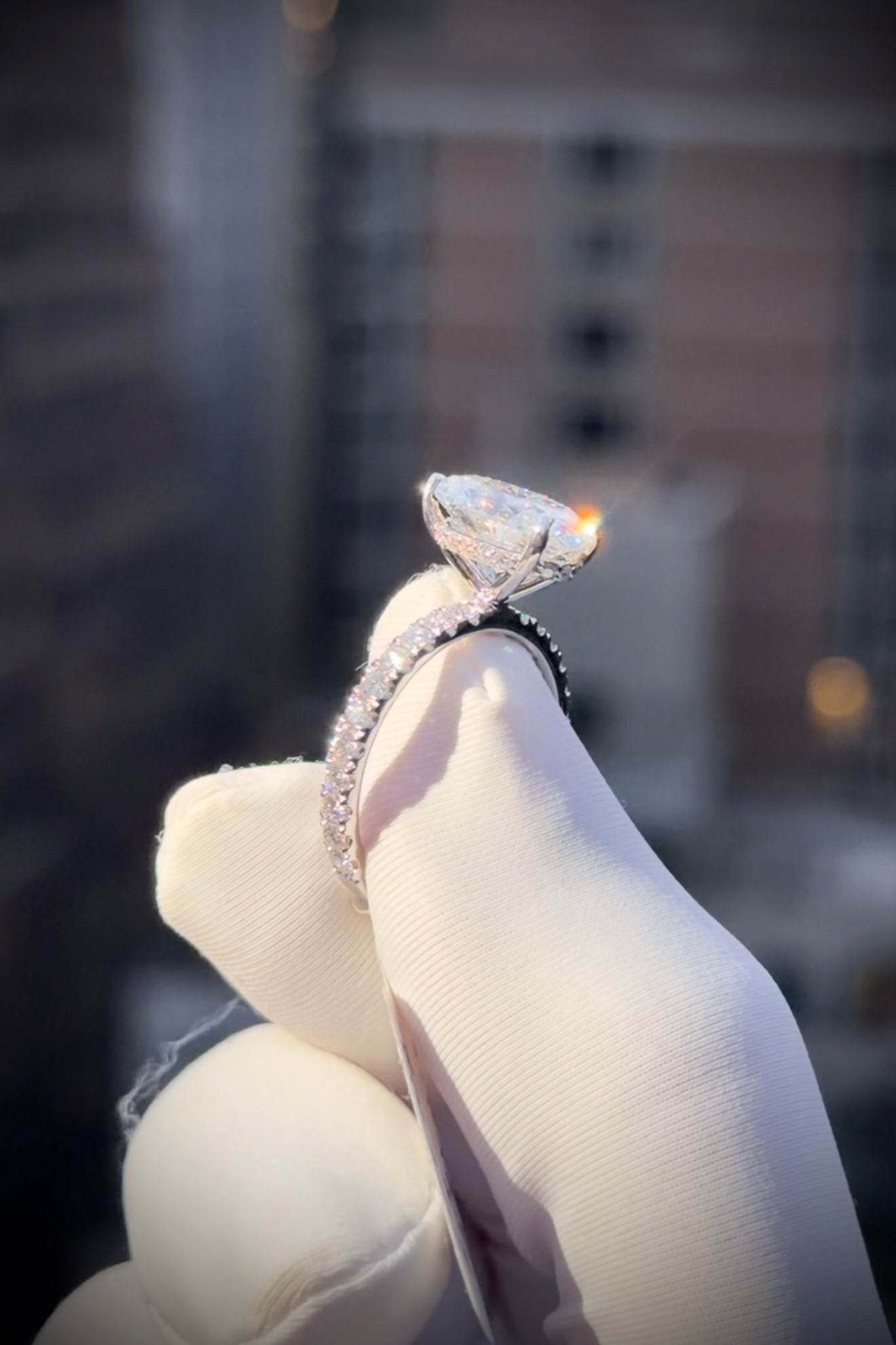 3.02ct Oval Lab Grown Engagement Ring
