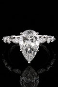 3.03ct Pear Shape Lab Grown Engagement Ring