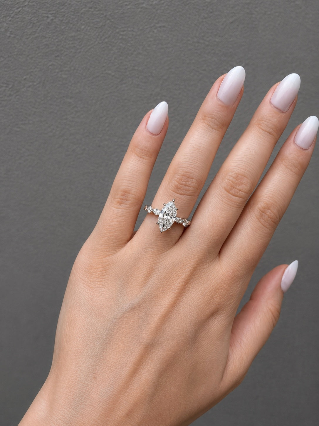 2.50ct Marquise Cut Lab Grown Engagement Ring
