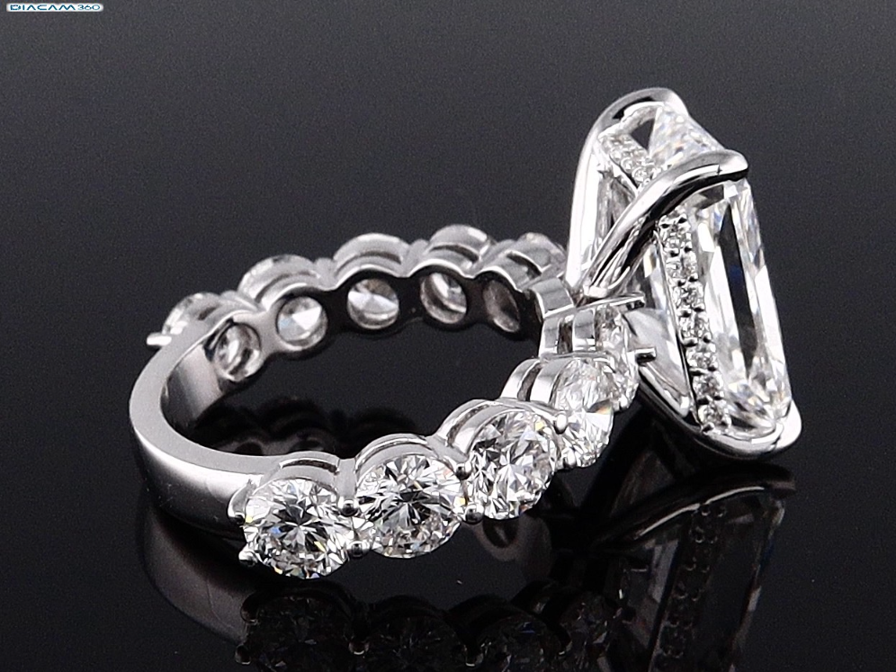 4.06ct Radiant Cut Lab Grown Ring