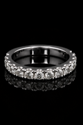 1.0ct Round Lab Grown 3/4 Way Wedding Band