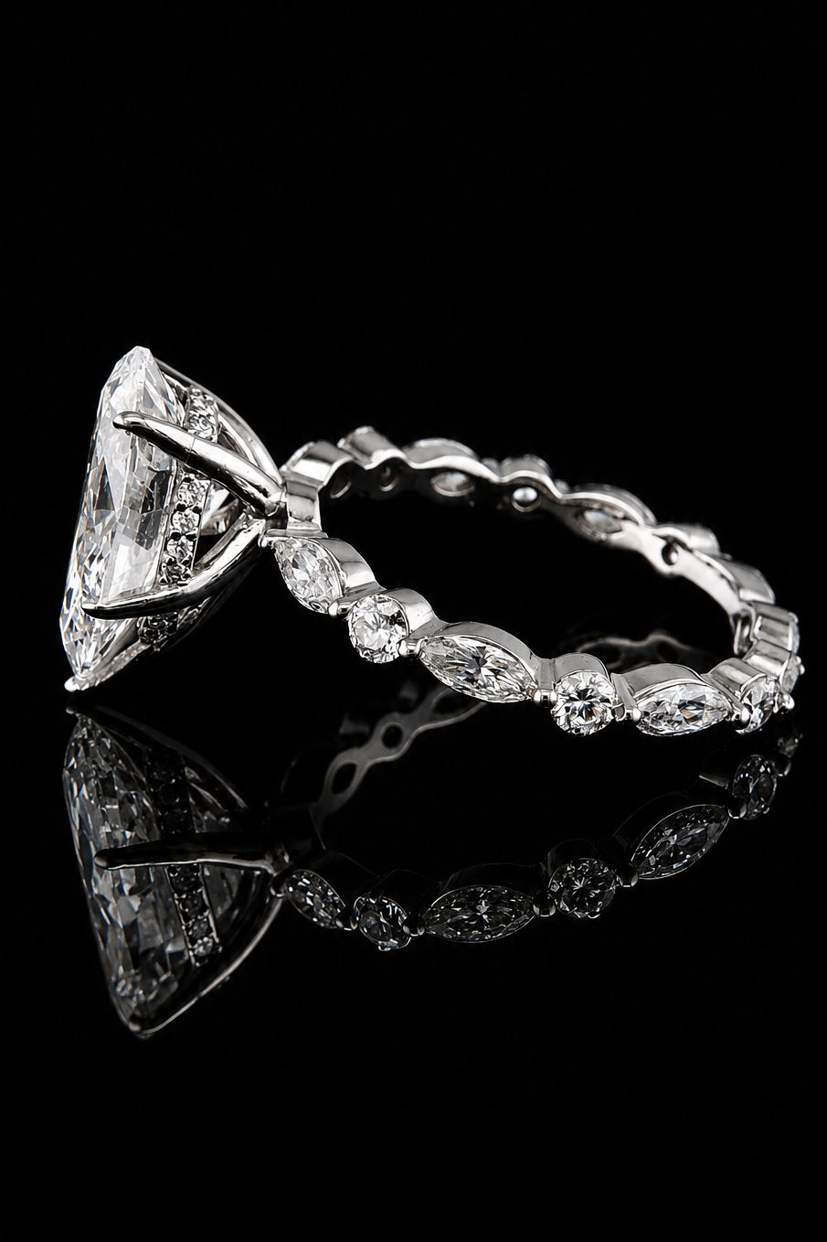 3.03ct Pear Shape Lab Grown Engagement Ring