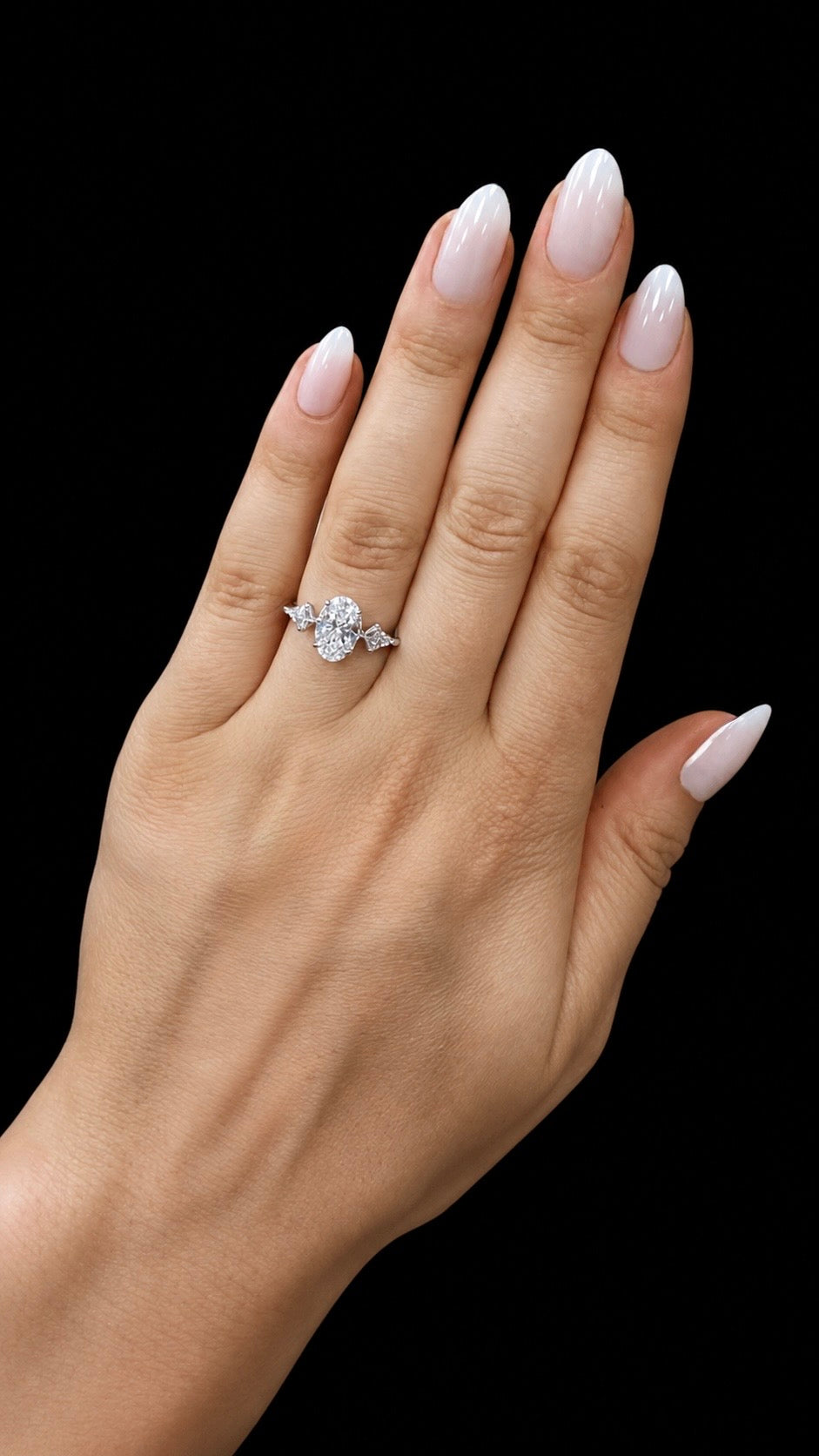 2.0ct Oval Cut Three Stone Engagement Ring