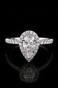 2.54ct Pear Shape Halo Lab Grown Engagement Ring