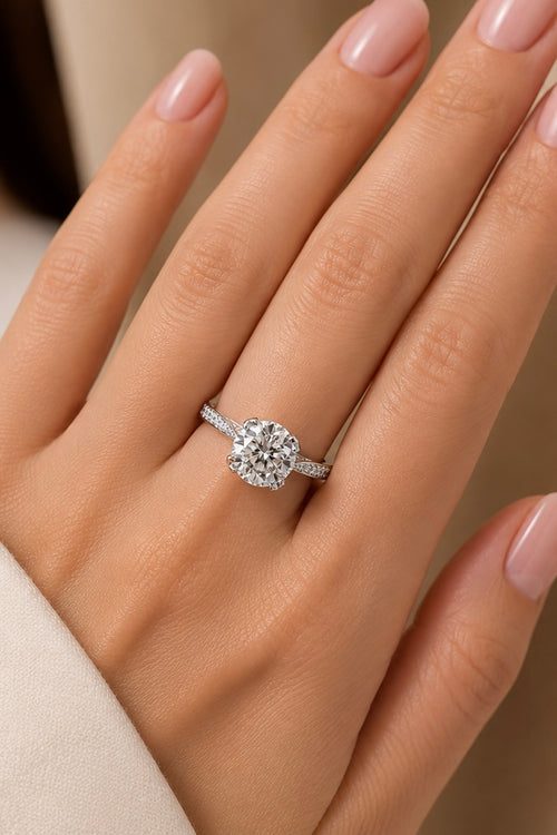 2.03ct Round Lab Grown Engagement Ring
