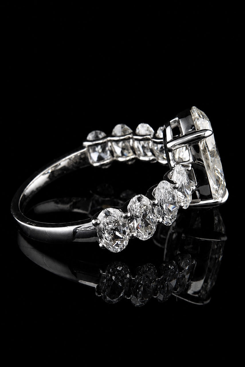 3.08ct Oval Cut Lab Grown Engagement Ring