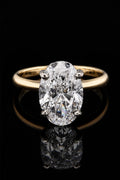 3.01ct Oval Cut Solitaire Lab Grown Engagement Ring