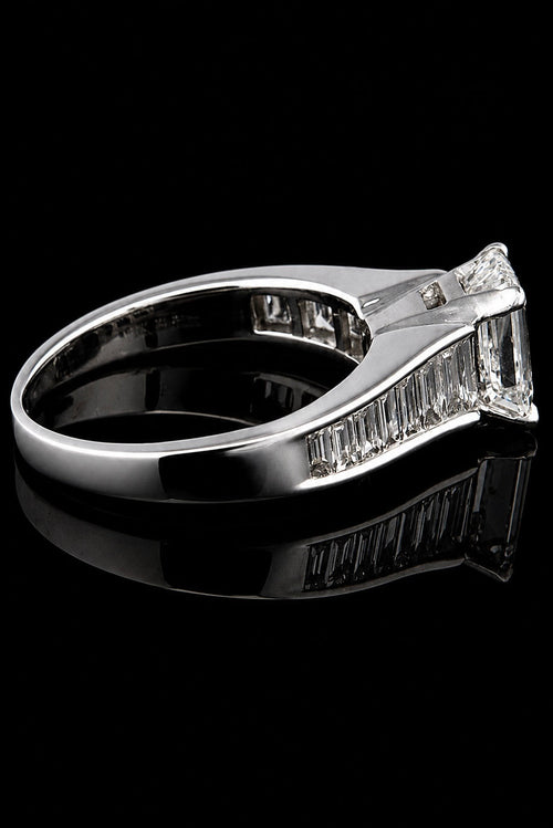1.50ct Emerald Cut Lab Grown Engagement Ring