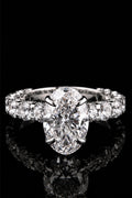 3.09ct Oval Lab Grown Engagement Ring