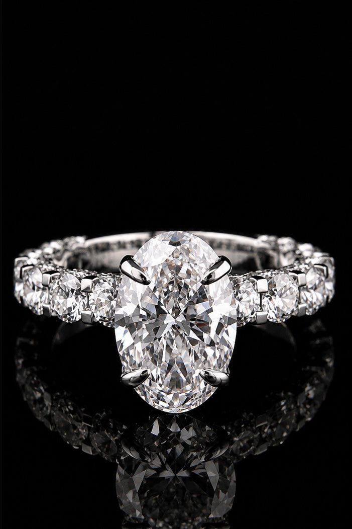 3.09ct Oval Lab Grown Engagement Ring