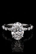 3.02ct Oval Lab Grown Engagement Ring