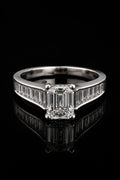 1.50ct Emerald Cut Lab Grown Engagement Ring