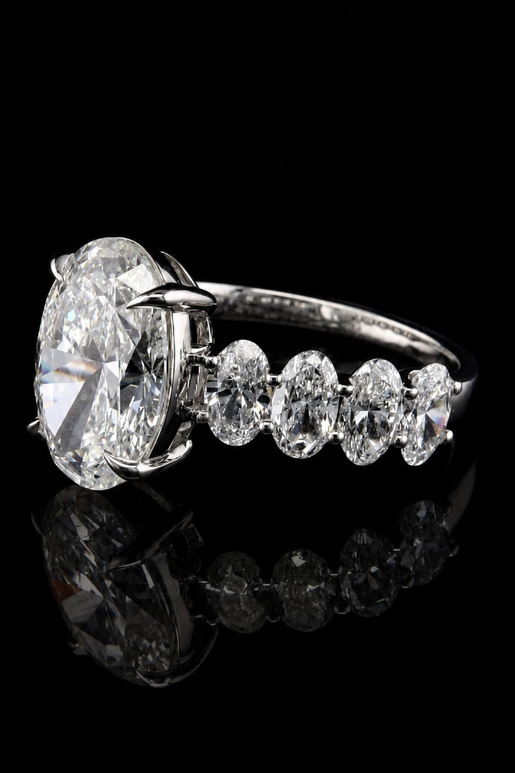 3.08ct Oval Cut Lab Grown Engagement Ring