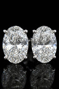 4.0ct Oval Cut Lab Grown Diamond Studs