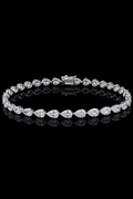 6.0ct Pear Shape Lab Grown Tennis Bracelet