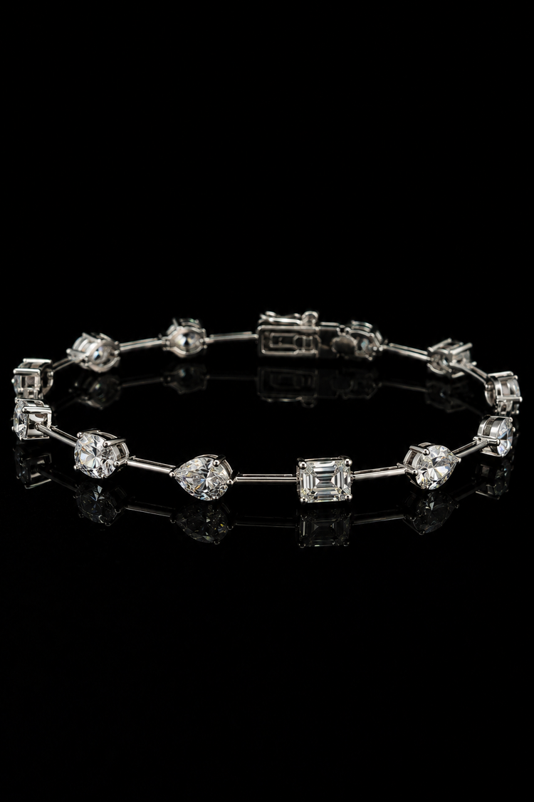 6.70ct Multi-Shape Lab Grown Tennis Bracelet