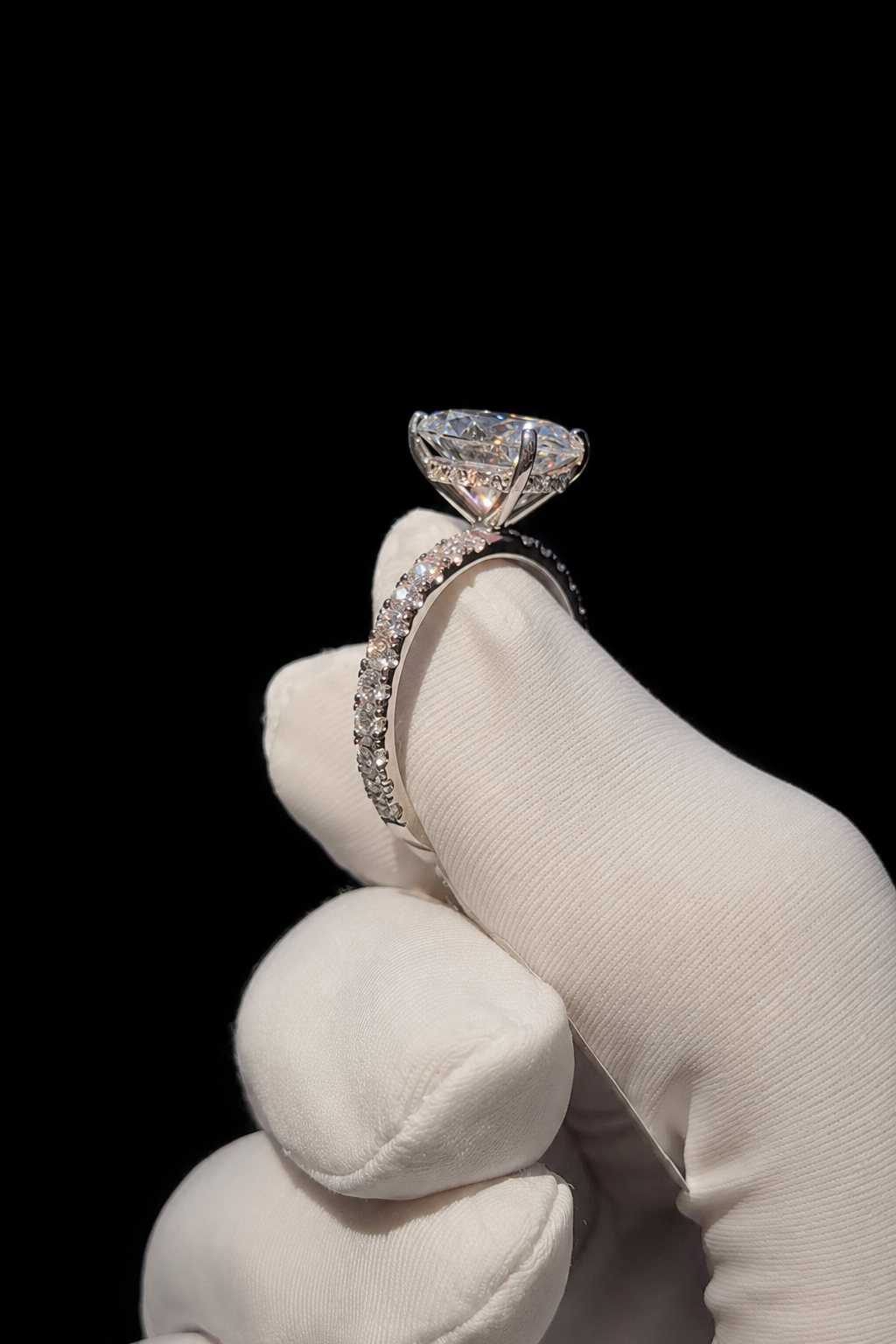3.02ct Oval Lab Grown Engagement Ring