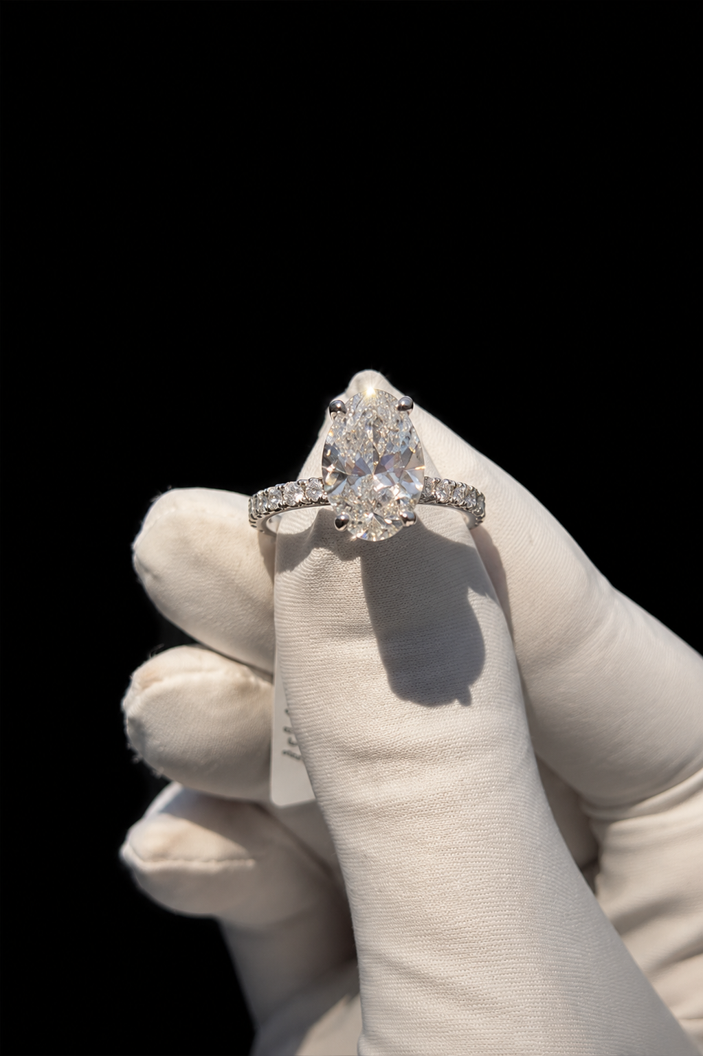 3.02ct Oval Lab Grown Engagement Ring