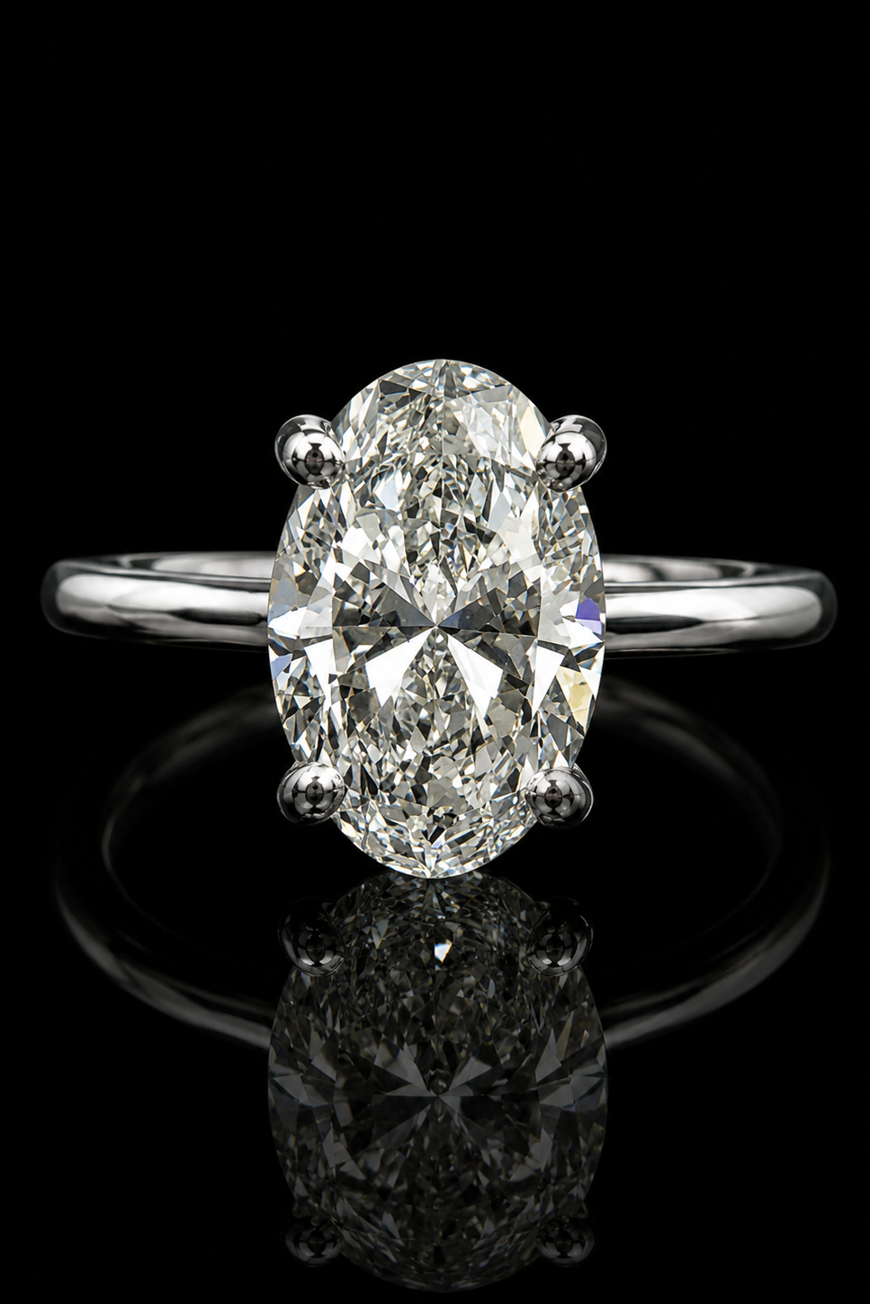 2.60ct Oval Solitaire Lab Grown Engagement Ring