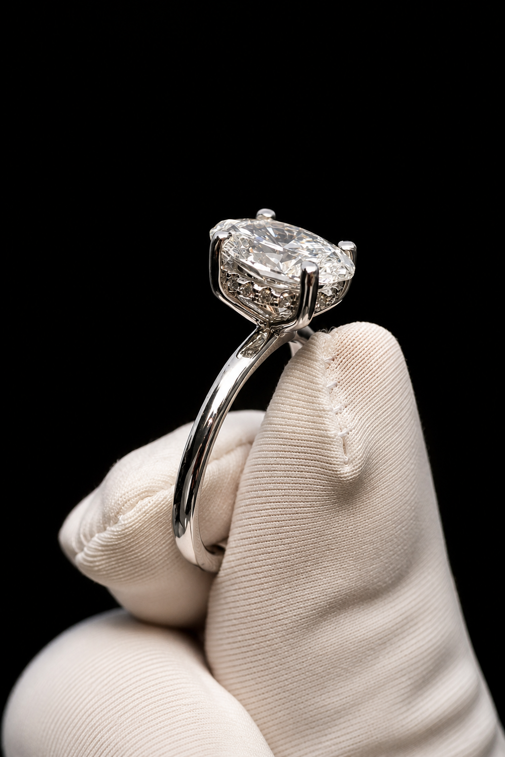 2.60ct Oval Solitaire Lab Grown Engagement Ring