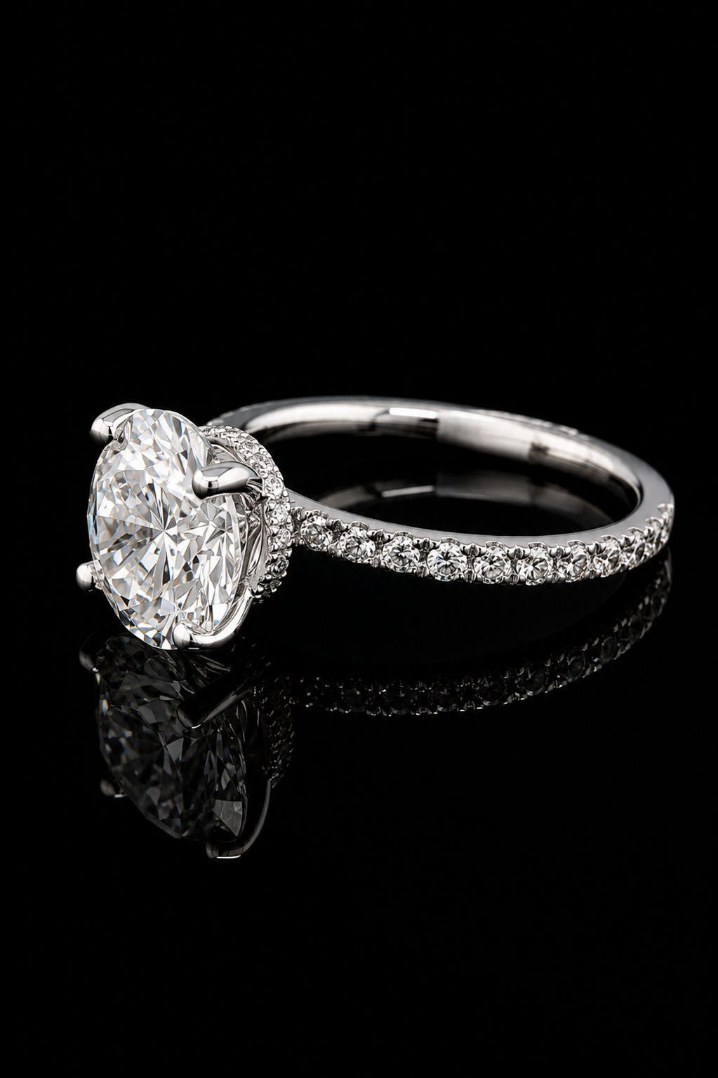 3.02ct Round Lab Grown Engagement Ring