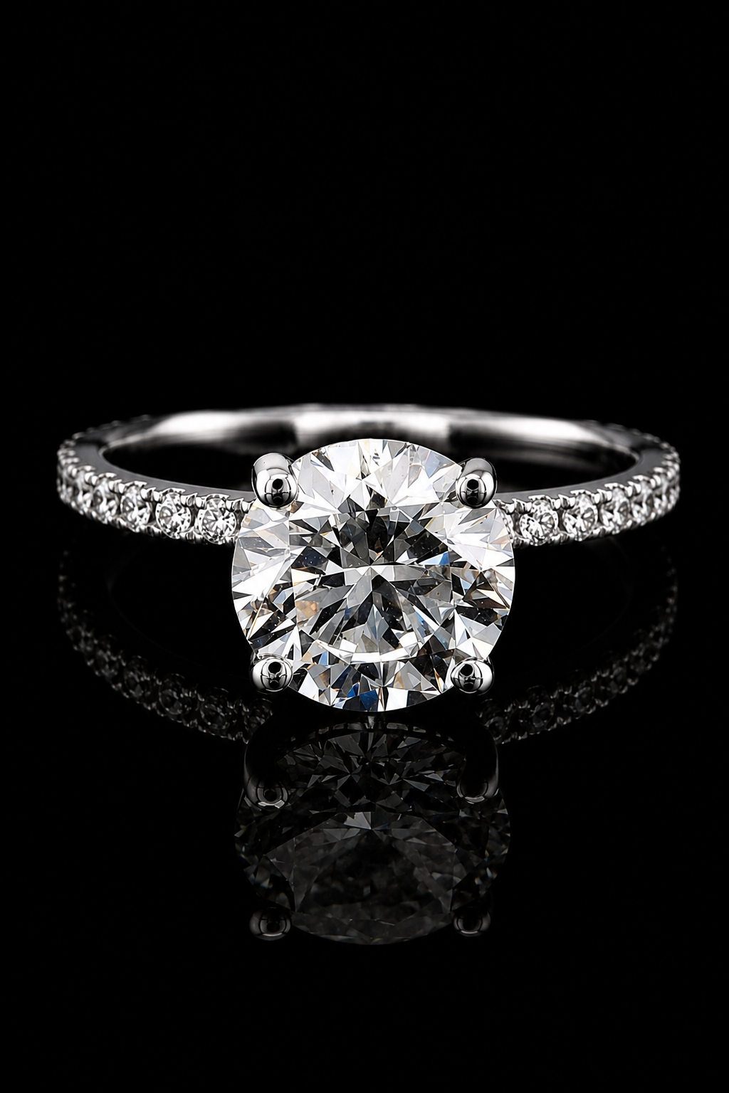 3.02ct Round Lab Grown Engagement Ring