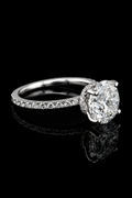 3.02ct Round Lab Grown Engagement Ring
