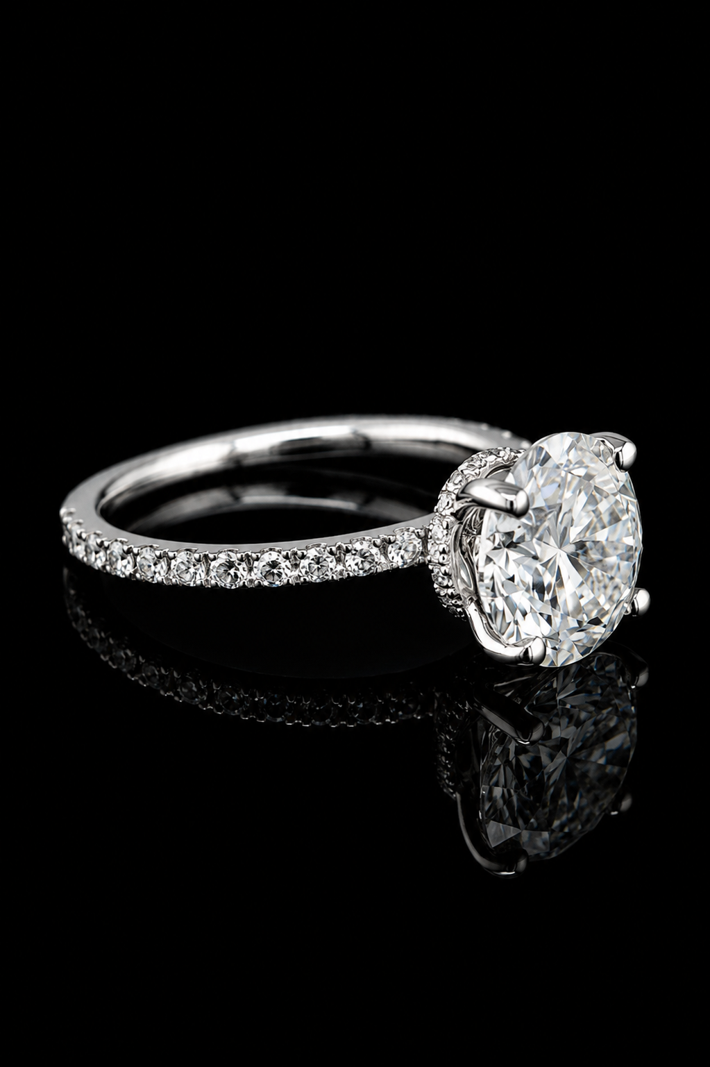 3.02ct Round Lab Grown Engagement Ring