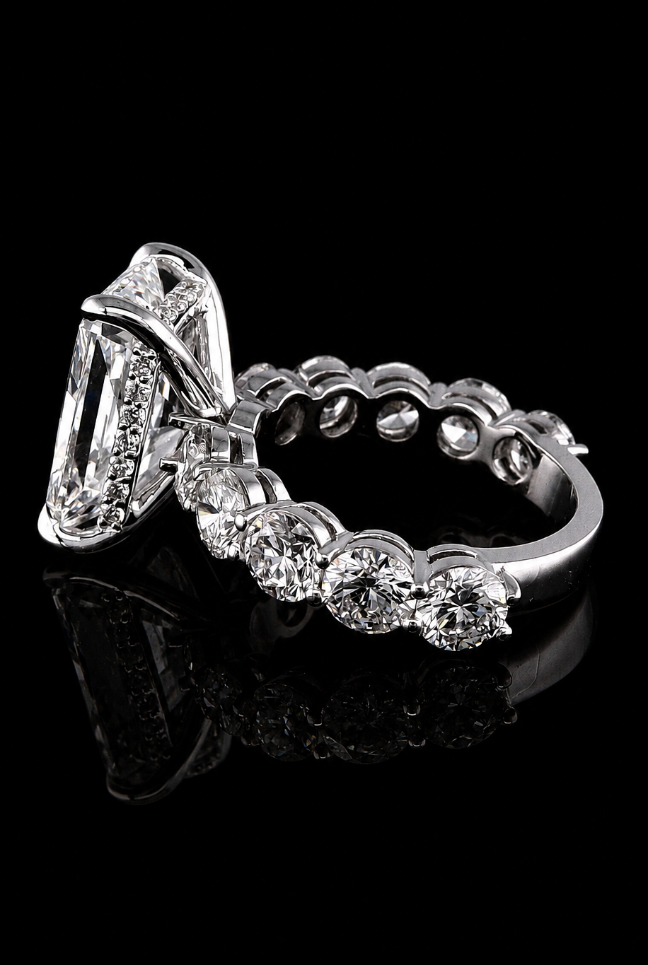 4.06ct Radiant Cut Lab Grown Engagement Ring