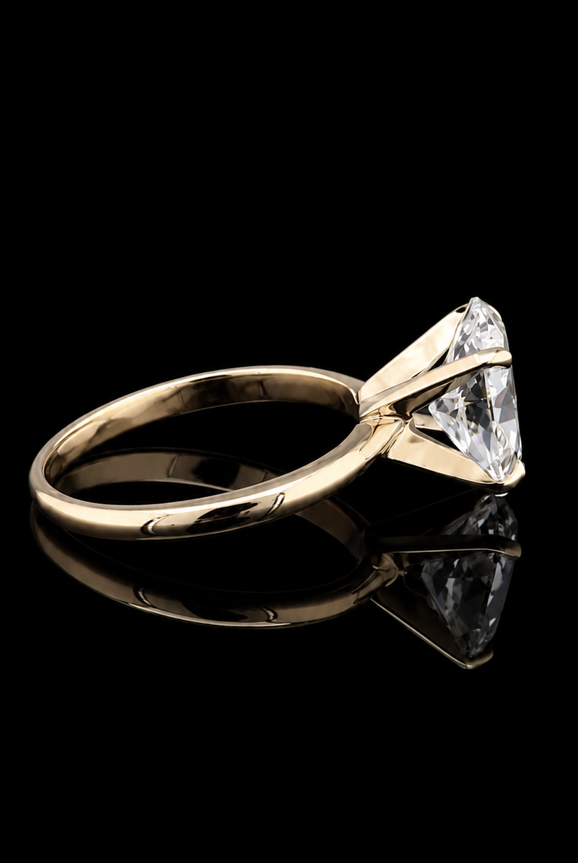 3.01ct Oval Cut Solitaire Lab Grown Engagement Ring