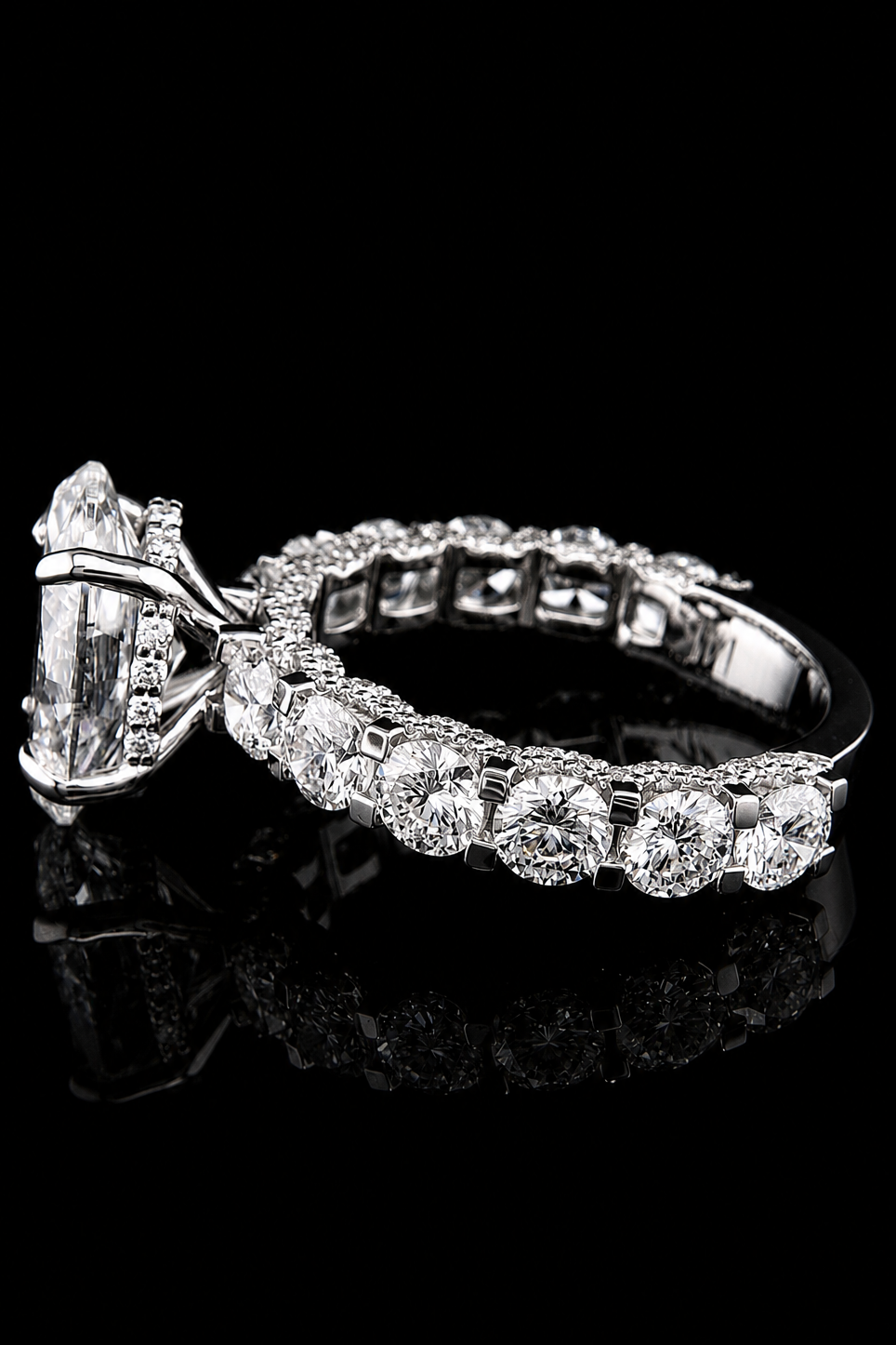 3.09ct Oval Lab Grown Engagement Ring
