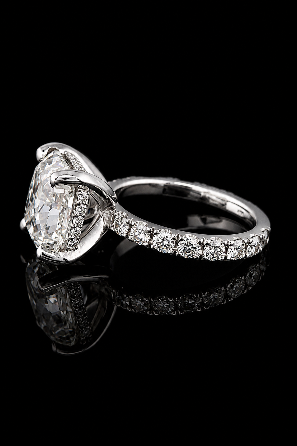 2.24ct Radiant Cut Lab Grown Engagement Ring