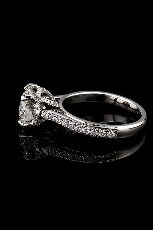 2.03ct Round Lab Grown Engagement Ring